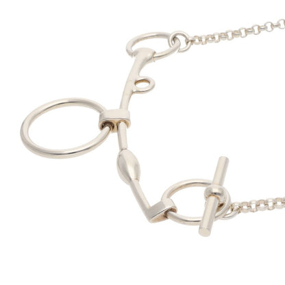 HERMES Mors de Bride Silver Necklace Size ONE SIZE