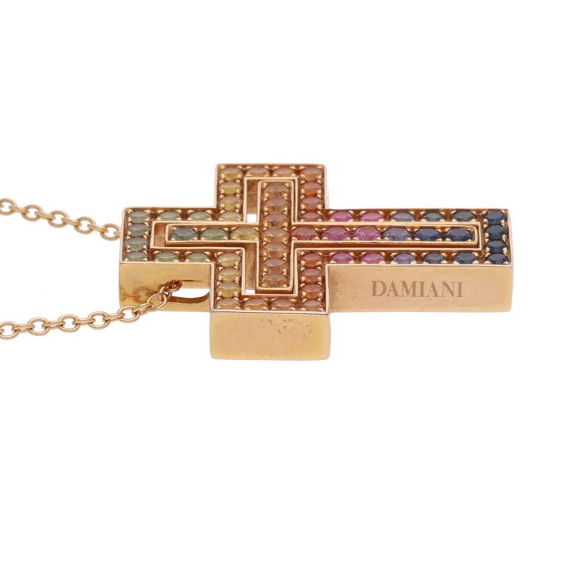 DAMIANI Belle Epoque M 18K PG Rainbow Sapphire Size ONE SIZE