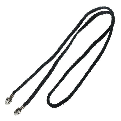 Chrome Hearts Lip and Tongue Leather Strap Silver x Black (Silver 17.34g)