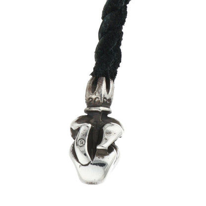 Chrome Hearts Lip and Tongue Leather Strap Silver x Black (Silver 17.34g)