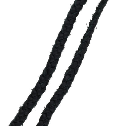 Chrome Hearts Lip and Tongue Leather Strap Silver x Black (Silver 17.34g)