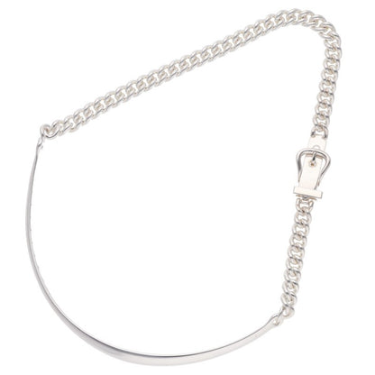 HERMES Boucle Sellier 2024 Silver Necklace Size ONE SIZE