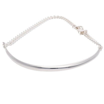 HERMES Boucle Sellier 2024 Silver Necklace Size ONE SIZE