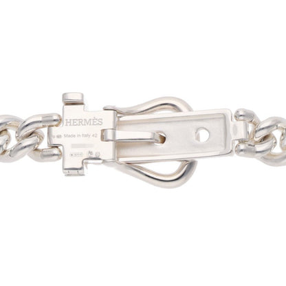 HERMES Boucle Sellier 2024 Silver Necklace Size ONE SIZE