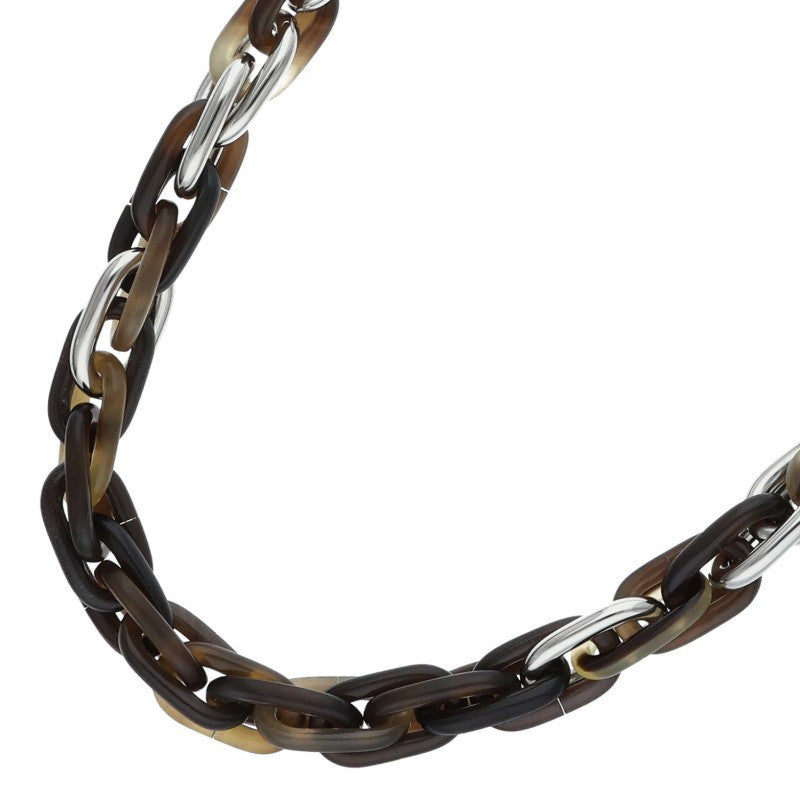 HERMES Amarrage Silver Horn Combo Necklace Size ONE SIZE
