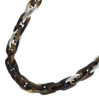 HERMES Amarrage Silver Horn Combo Necklace Size ONE SIZE