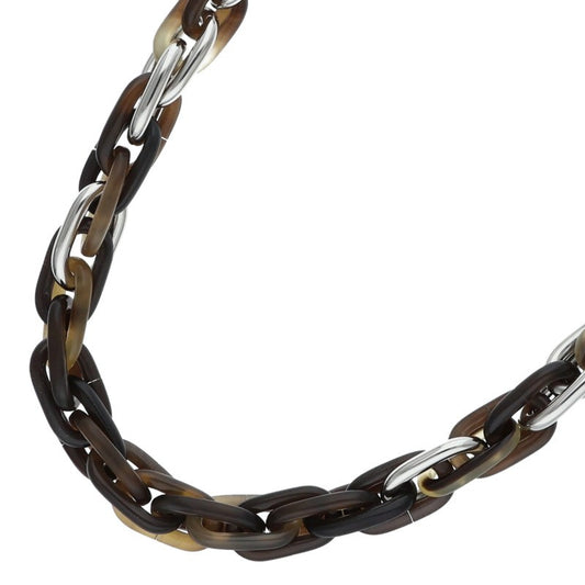 HERMES Amarrage Silver Horn Combo Necklace Size ONE SIZE