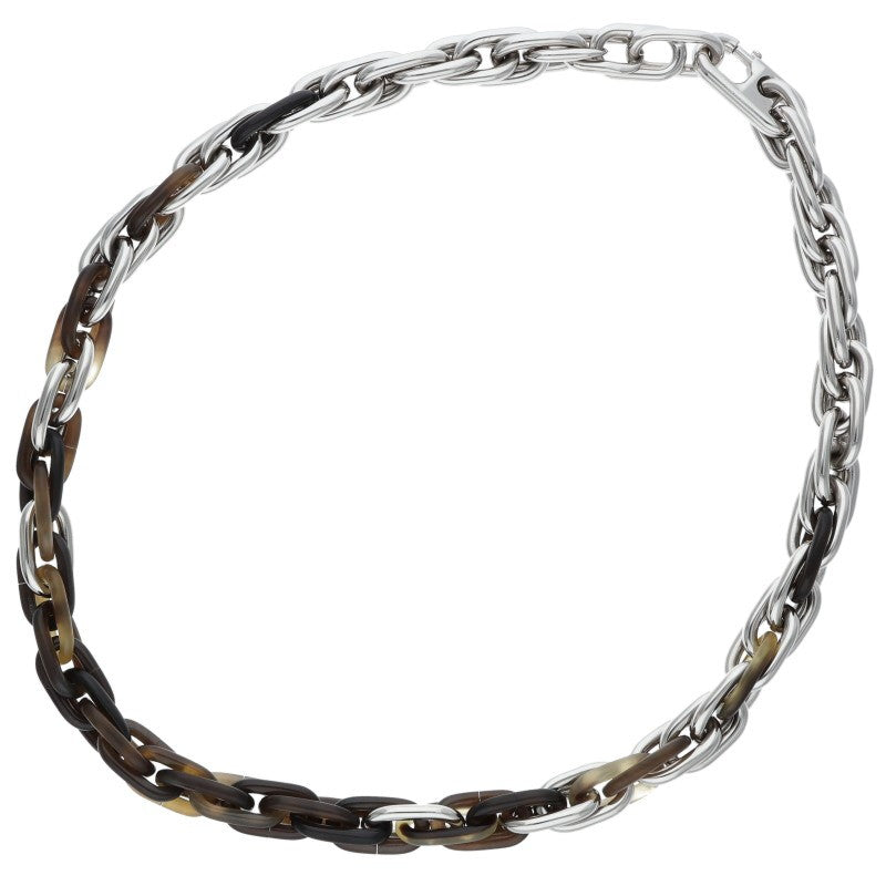 HERMES Amarrage Silver Horn Combo Necklace Size ONE SIZE
