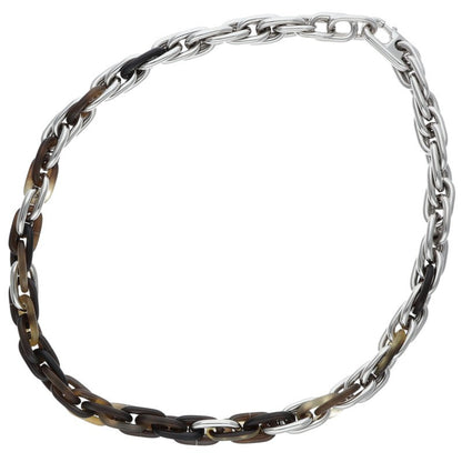 HERMES Amarrage Silver Horn Combo Necklace Size ONE SIZE