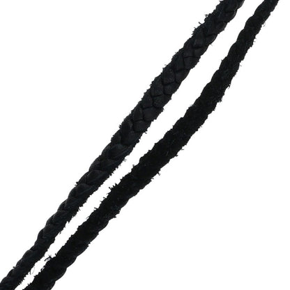Chrome Hearts LEATHER BRAID Scroll Necklace (Silver 12.2g)