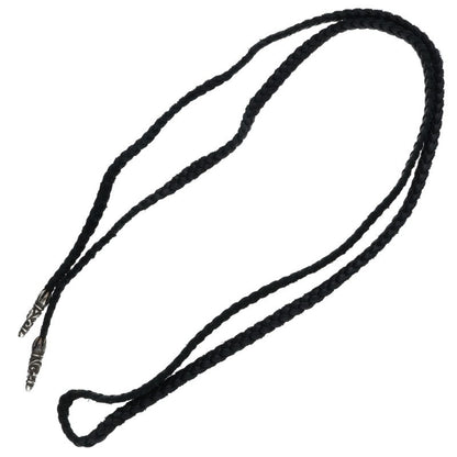 Chrome Hearts Scrolled leather braid Black x Silver (Silver 11.46g)