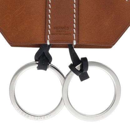 HERMES Clochette K-Stamp Leather Necklace Size ONE SIZE