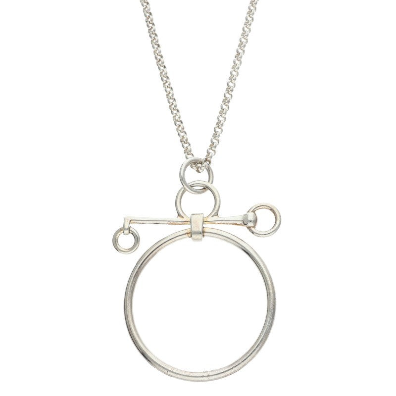 HERMES Mors de Bride Silver Necklace Size ONE SIZE