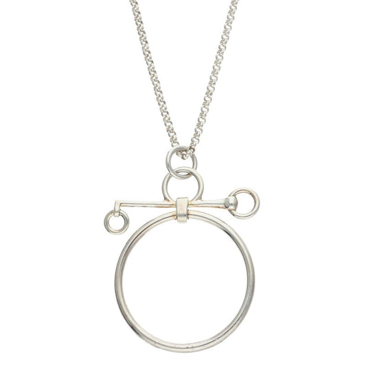 HERMES Mors de Bride Silver Necklace Size ONE SIZE