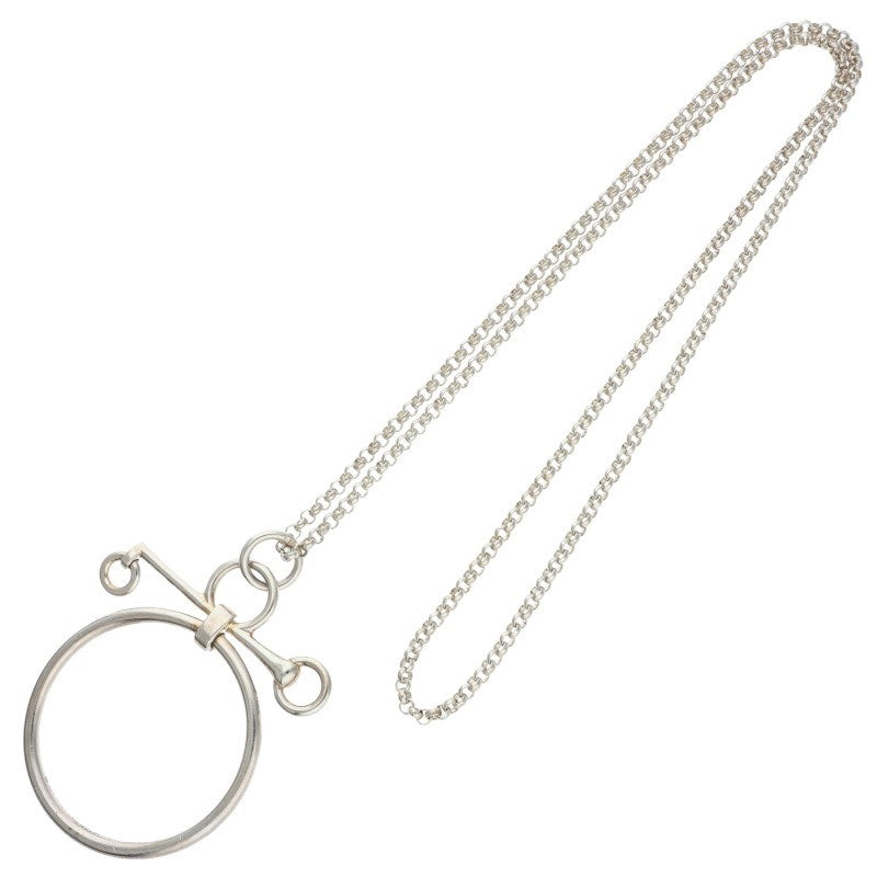 HERMES Mors de Bride Silver Necklace Size ONE SIZE
