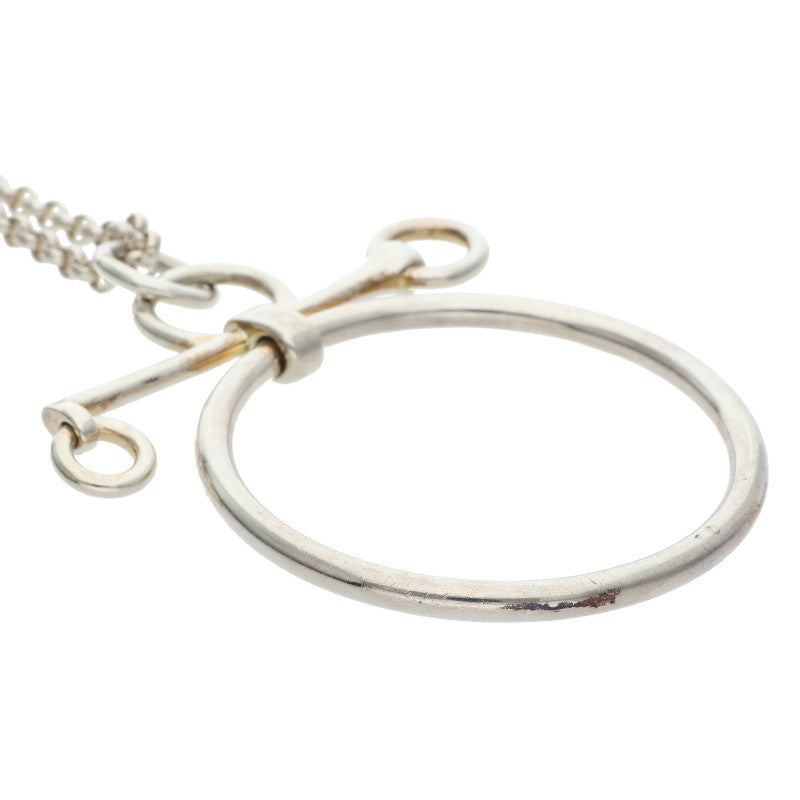 HERMES Mors de Bride Silver Necklace Size ONE SIZE
