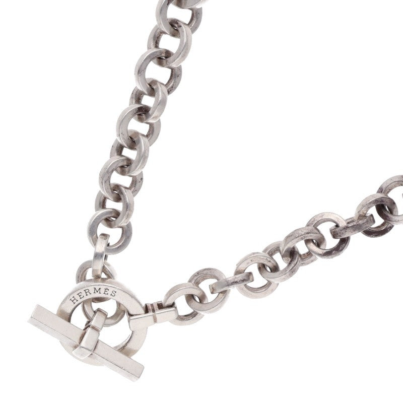 HERMES Caravan Crescendo Silver Necklace Size ONE SIZE