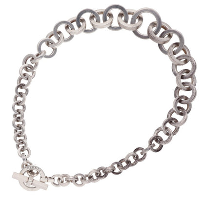 HERMES Caravan Crescendo Silver Necklace Size ONE SIZE