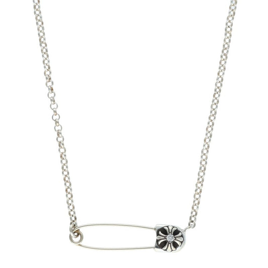 Chrome Hearts 1 Diamond Safety Pin Roll Chain Size ONE SIZE