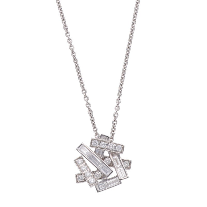 GRAFF Thread 18K White Gold Diamond Necklace Size ONE SIZE