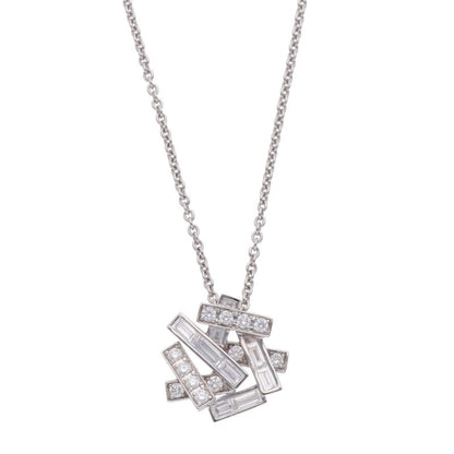GRAFF Thread 18K White Gold Diamond Necklace Size ONE SIZE