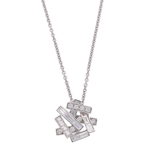 GRAFF Thread 18K White Gold Diamond Necklace Size ONE SIZE