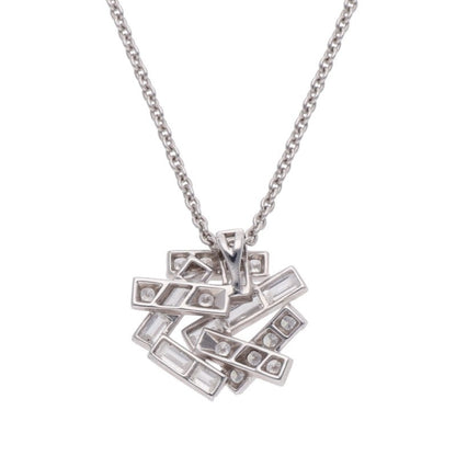 GRAFF Thread 18K White Gold Diamond Necklace Size ONE SIZE