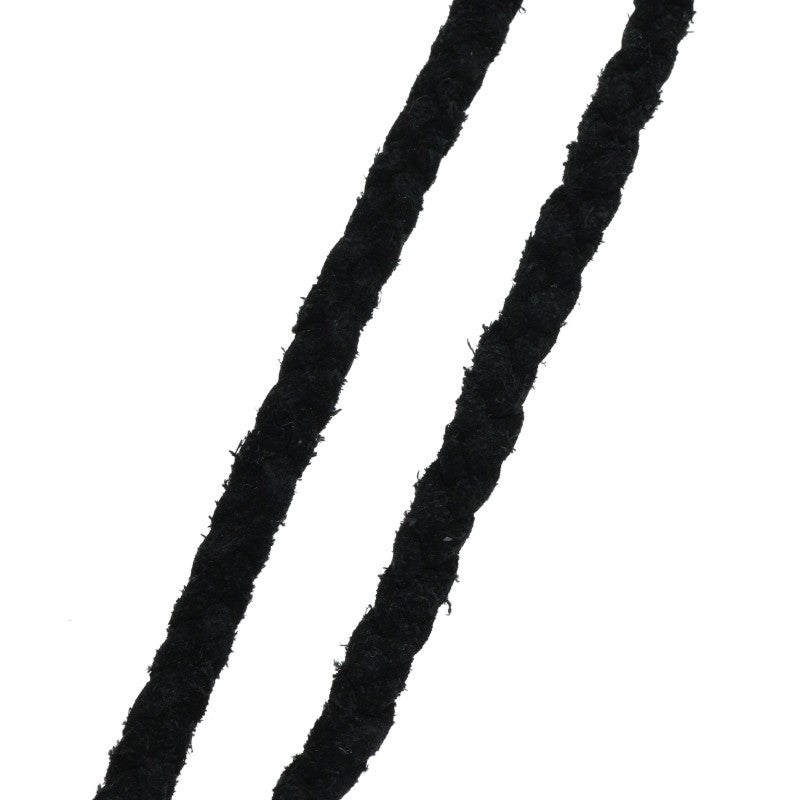 Chrome Hearts Scrolled Leather Braid Black x Silver (Silver 11.22g)