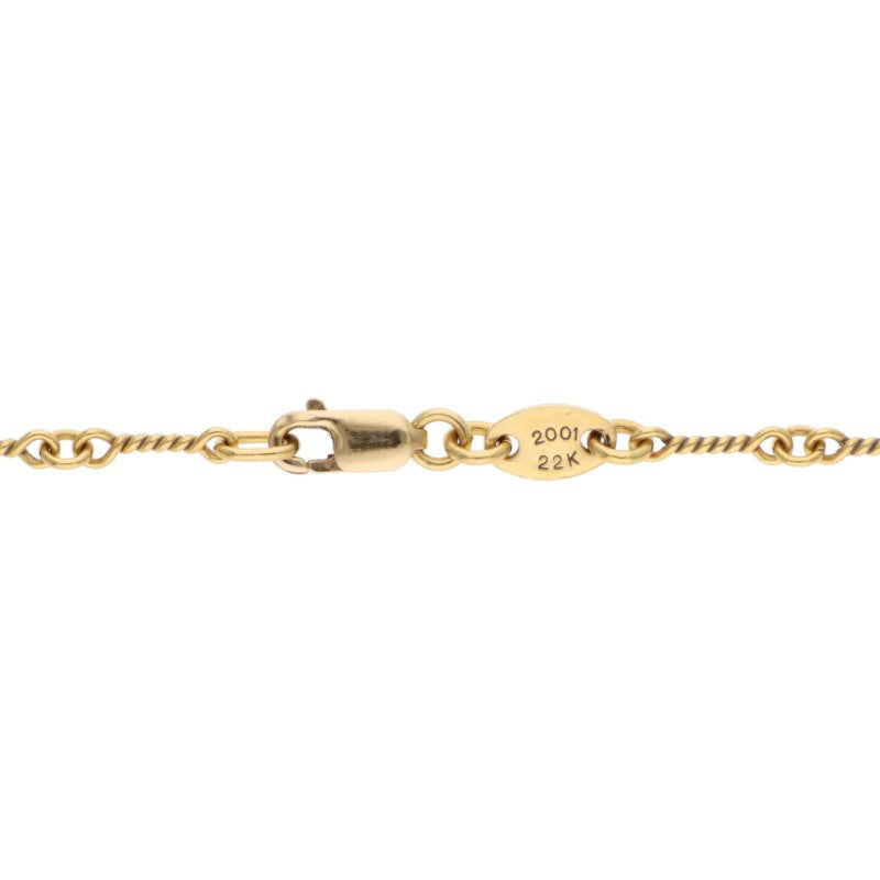Chrome Hearts 22K Yellow Gold Chain Necklace Size 16INCH