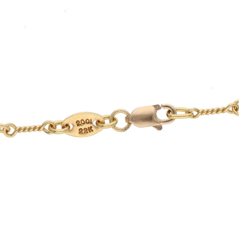 Chrome Hearts 22K Yellow Gold Chain Necklace Size 16INCH