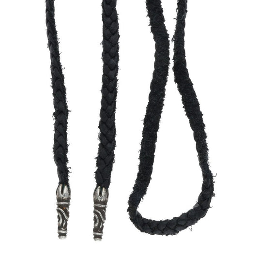 Chrome Hearts Scrolled Leather Blade Black x Silver (Silver 10.17g)