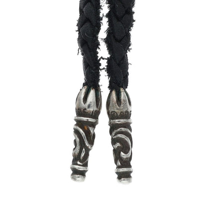 Chrome Hearts Scrolled Leather Blade Black x Silver (Silver 10.17g)