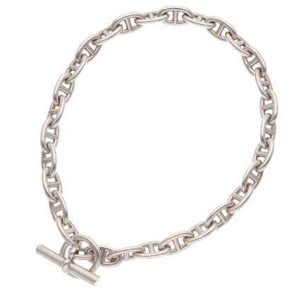 HERMES Chaine d'Ancre Silver Choker Necklace Size ONE SIZE