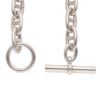 HERMES Chaine d'Ancre Silver Choker Necklace Size ONE SIZE