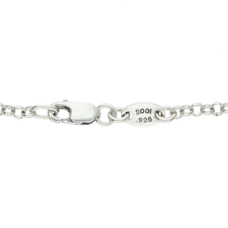 Chrome Hearts 925 Silver Roll Chain Necklace Size 18INCH
