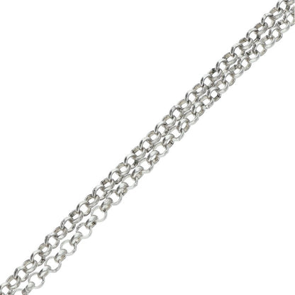 Chrome Hearts 925 Silver Roll Chain Necklace Size 18INCH