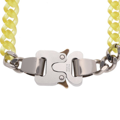 ALYX Buckle Choker Necklace Silver/Yellow Size ONE SIZE