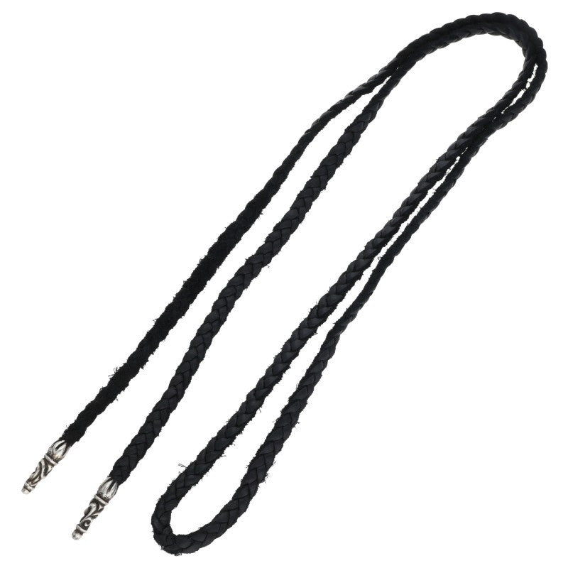Chrome Hearts Scrolled Leather Blade Black x Silver (Silver 11.4g)
