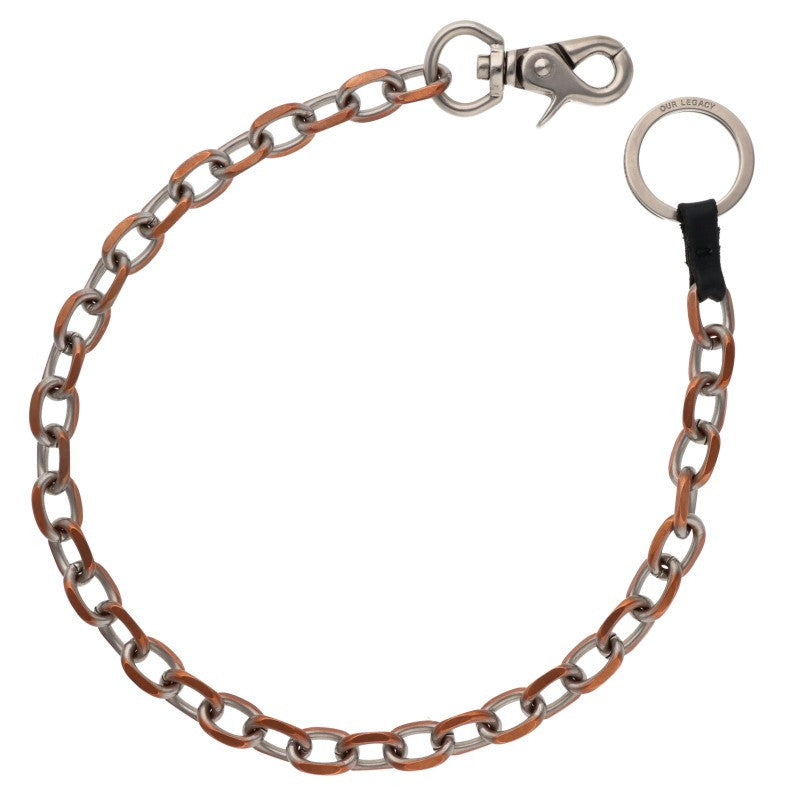 Our Legacy Ladon Leather Wallet Chain Silver Size ONE SIZE