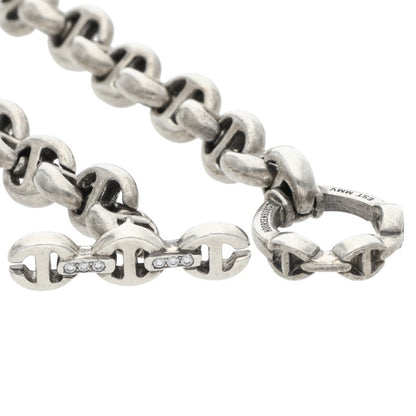 HOORSENBUHS Open Link Diamond Silver Necklace Size ONE SIZE