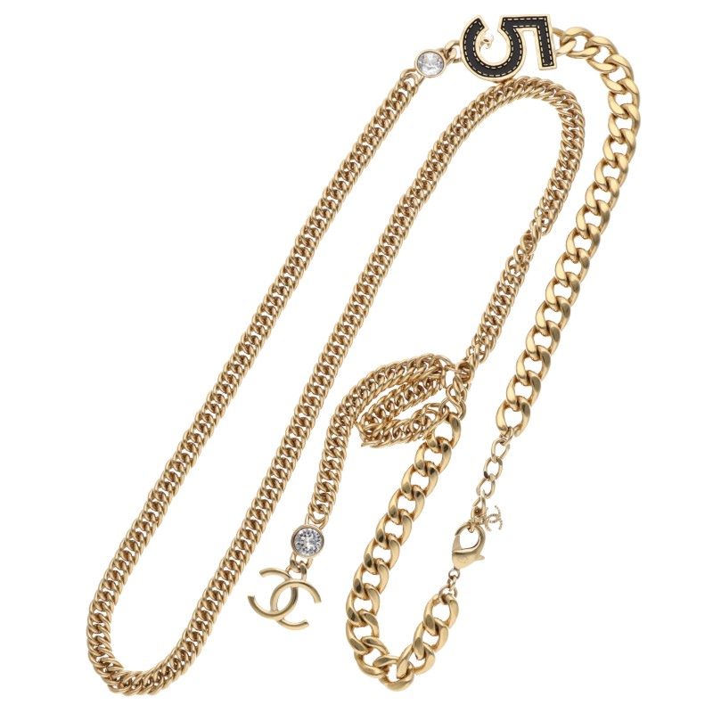 CHANEL No.5 Coco Mark Chain Necklace Size ONE SIZE