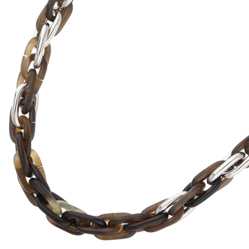 HERMES Amarage Silver Horn Combo Necklace Size ONE SIZE