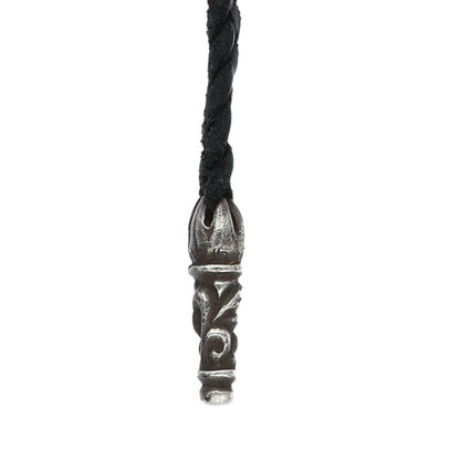Chrome Hearts Scrolled Leather Braid Black x Silver (Silver 12.72g)