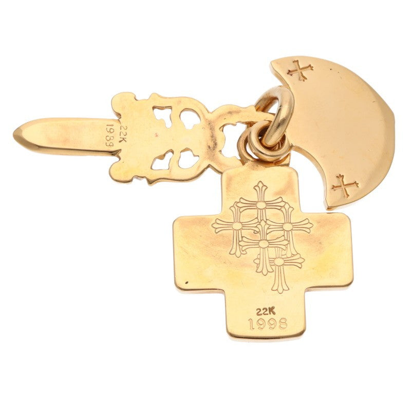 Chrome Hearts 22K 3TRINKETS Gold Necklace Top Size ONE SIZE