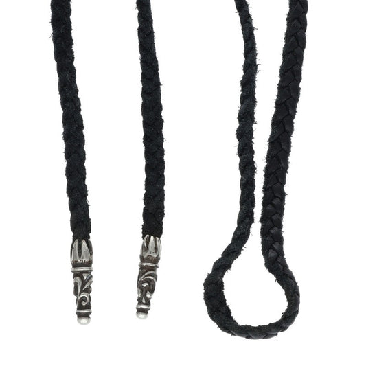 Chrome Hearts Scrolled leather trim Black x Silver (Silver 10.96g)