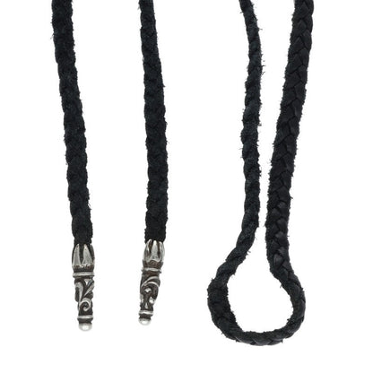 Chrome Hearts Scrolled leather trim Black x Silver (Silver 10.96g)