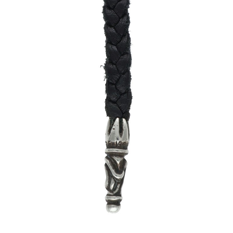 Chrome Hearts Scrolled leather trim Black x Silver (Silver 10.96g)