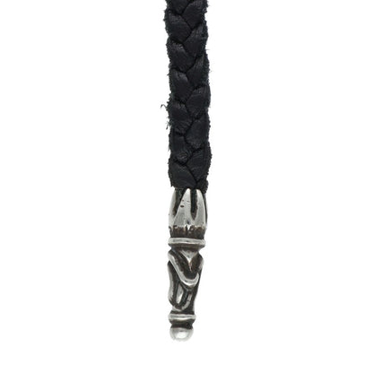 Chrome Hearts Scrolled leather trim Black x Silver (Silver 10.96g)