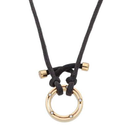 DAMIANI x Brad Pitt 18K YG Diamond Necklace Size ONE SIZE