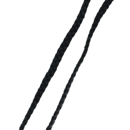 Chrome Hearts Scroll Leather Braid Black x Silver (Silver 11.21g)